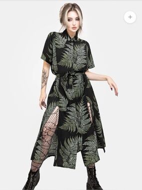 Disturbia Fern Midi Shirt Dress Size 12